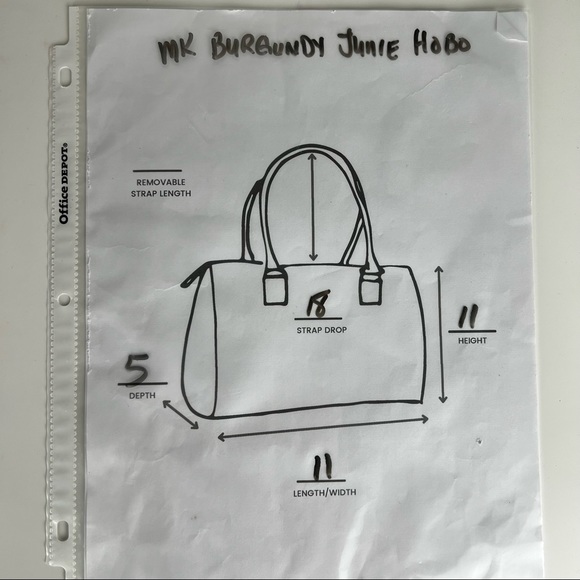 Michael Kors Maroon Junie Messenger Bag - Picture 13 of 13